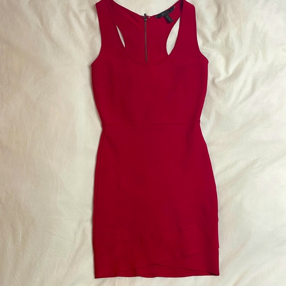 BCBGMAXAZRIA Red racerback bodycon dress - Picture 1 of 6